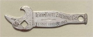 1910s Terre Haute Brewing Champagne Velvet Beer Eagle Head Bottle Opener A - 15 - 13