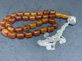 Faturan Amber Misbaha Tasbih Prayer Beads Faturan Sikma Kehribar