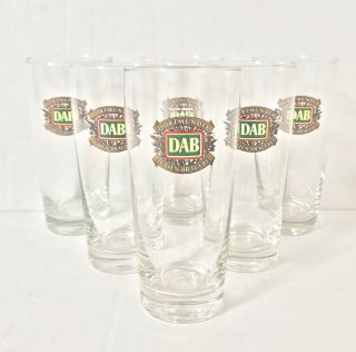 Dortmunder Action - Brauerei Dab Set Of (6) Logo Beer Glasses.  25l 8.  5 Oz -