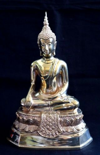5  Knee - To - Knee Thai Brass Buddha Phrapangsadungmarn (พระปางสะดุ้งมาร)