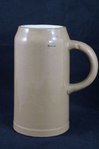 German Mettlach Villeroy & Boch Beer Stein 1526 1 L Beige 1914 Basic Layout Old