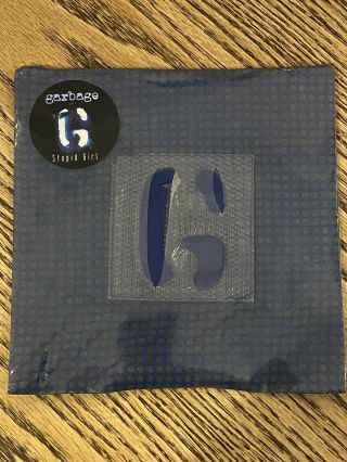 Rare Limited Edition Garbage Stupid Girl Vinyl 7” Blue Fabric/rubber