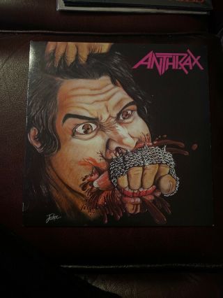Anthrax Fistful Of Metal 1983 Uk Vinyl Lp Mfn14