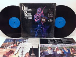 Ozzy Osbourne Randy Rhoads - Tribute - Cbs 1987 2xlp In Shrink W/ Sticker Inners