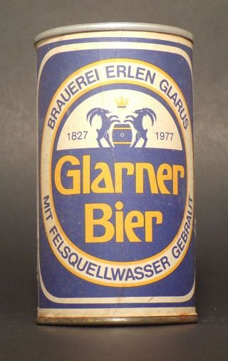 2nd Price Drop Vintage Glarner Bier Straight Steel Tab Top From Switzerland