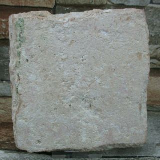 Antique Tile from Destroyed Old Jewish Temple in Morocco with Hebrew Inscription 2
