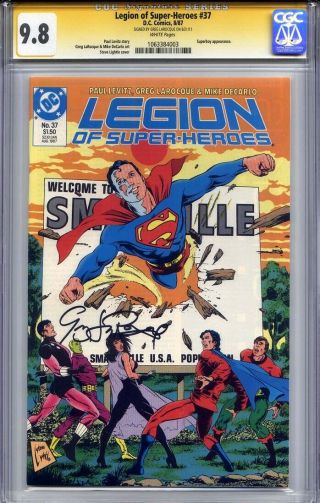 Legion Of Superheroes 37 Cgc 9.  8 Ss Greg Laroque (superboy Issue) - Heroesl