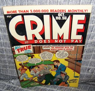 Golden Age Crime - - Crime Does Not Pay 56 - - Violent Issue - - (vf - 8.  0) - - $120 Gv