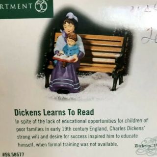 Dept 56 Dickens Village Accessory Dickens Learns To Read