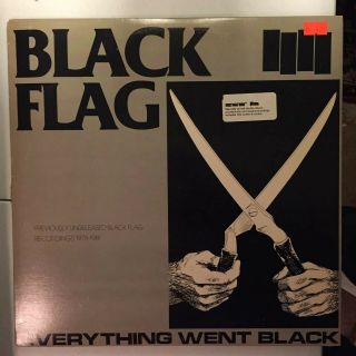 Black Flag Everything Went Black W Poster (vinyl,  Dec - 1987,  Sst 015)