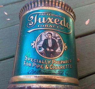 Pattersons Tuxedo Tobacco Tin Can