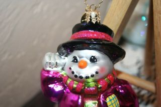 Christopher Radko Cute Snowman Christmas Ornament made in Poland 2