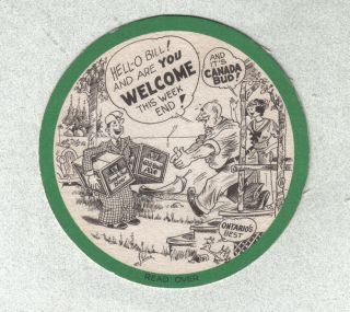 Beer Coaster - Canada - Canada Bud Breweries Ltd.  - Toronto,  Ontario (1940s)