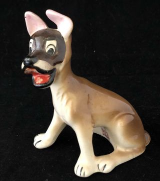 Vintage Porcelain Puppy Dog Brown Disney Tramp Figurine Japan