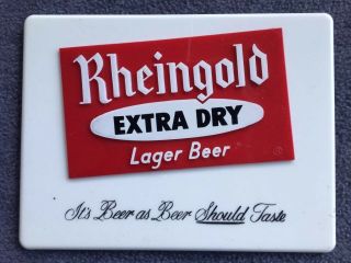 Rheingold Extra Dry Lager Beer Bar Sign - Plastic - 1960s