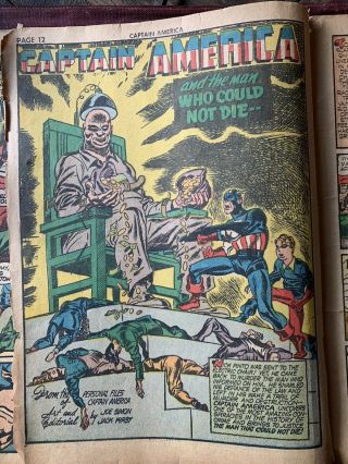 Captain America Comics 9.  Incomplete - Golden Age Timely.  Jack Kirby Joe Simon