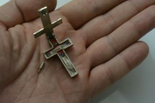 Reliquary Relic Cross Of Jesus With 2 Saint Relicario Shrine Reliquie Italy