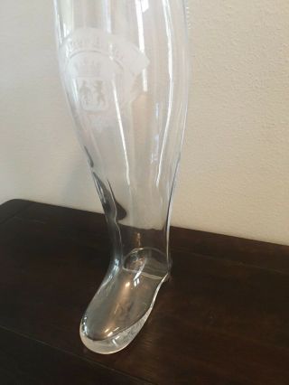 3 Liter Glass Becker Brau Bier Beer Boot Drinking Mug - Holds Over 8 Beers