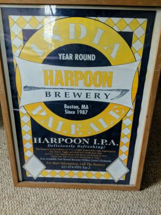 Vintage Advertising Harpoon Brewery Indian Pale Ale Poster