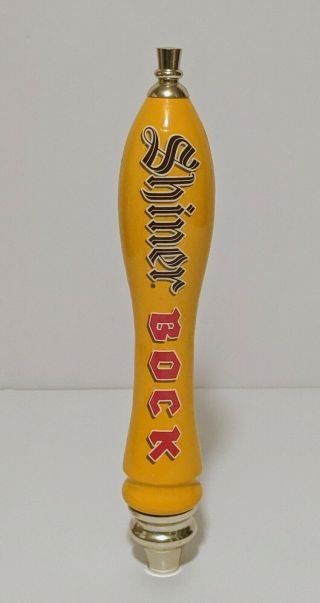 Shiner Bock Beer Pub Style Tap Handle Yellow Man Cave Approved