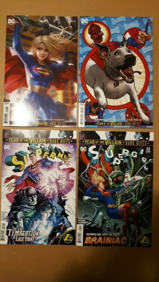 Supergirl 33 & Superman 14 Recalled Variants 4 Comics Nm 9.  4 Year Of Villain