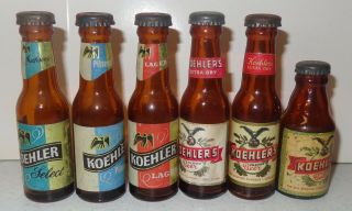 6 Diff Koehler Beer Salt And Pepper Bottles Erie Pa