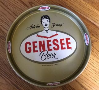 Genesee Beer Ask For " Jenny " Beer Tray Rochester,  Ny 1950