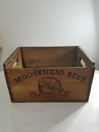 Vintage Moosehead Beer Canadian Lager Wooden Beer Case Crate/box No Lid