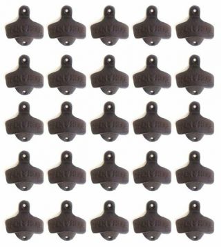 25 Open Here Cast Iron Wall Mounted Pop Bottle Openers Beer Home Bar Kitchen