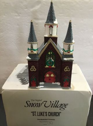 Dept 56 Snow Village St.  Luke’s Church 54216 (box)
