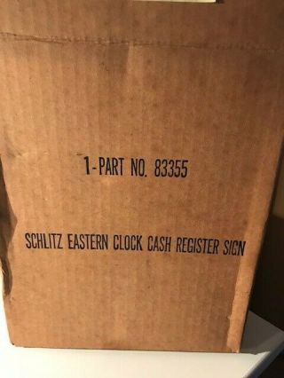 Schlitz Cash Register Clock,  instructions and box 3