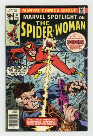 Marvel Spotlight 32 Fn 6.  0 1977 1st App.  And Origin Spider - Woman
