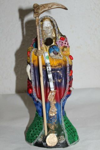 938 Luxury 7 Colors 12 " Statue Santa Muerte Lujo Holy Death Santísima Preparada
