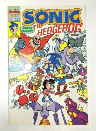 Sonic The Hedgehog Comic 1 Near Nm Archie First Issue 1993 Comic Book