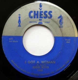 Eddie Boyd 45 I Got A Woman / Hotel Blues Chess R&b Nm Ws452