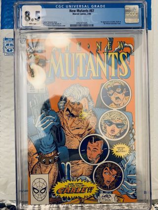 Mutants 87 Cgc 8.  5 1990 1st Full App.  Cable.  White Pages.
