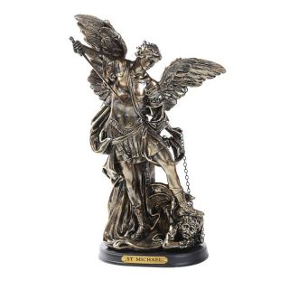 Saint St.  Michael Archangel With Sword Defeated Lucifer Statue Figurine Decor