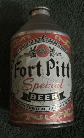Fort Pitt Special Beer Crowntainer Fort Pitt Brewing Co Jeannette Pa