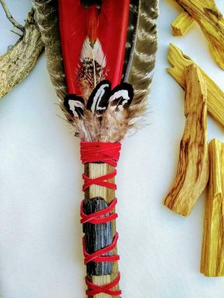 Smudge Feathers Fan - Spiritual Cleanse - Sacred Ornament 2
