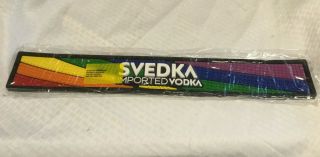 Svedka Vodka Rainbow Lgbt Pride Bar Rail Rubber Spill Mat - 23 1/4 " X 3 1/2 "