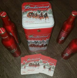Budweiser Christmas Happy Holidays Limited Edition 2007 Tin Complete