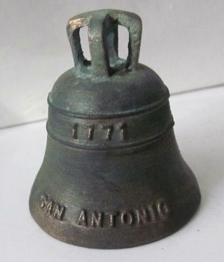 Vintage Souvenir Bronze Bell Mission San Antonio De Padua
