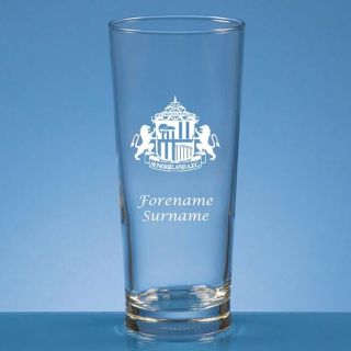 Sunderland A.  F.  C - Personalised Straight Sided Beer Glass (crest)