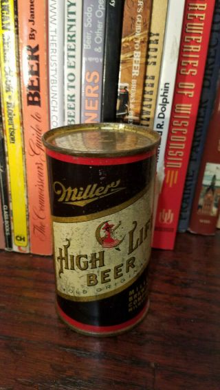 Miller High Life Old 12oz Flat Top Beer Can Irtp Bottom Opened