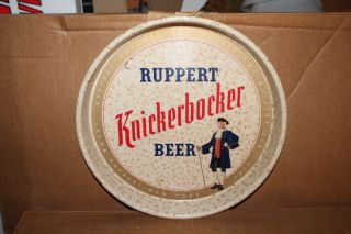 Vintage Ruppert Knickerbocker Beer Bar Tavern Metal Serving Tray Gas Oil Sign