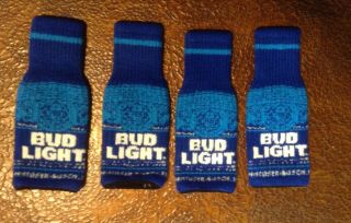 4 Bud Light Coozie Koozie Bottle Sweater