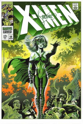 Jim Steranko Signed Autographed X - Men 50 Art Print,  Marvel Comics Cover