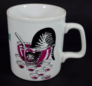 B.  Kliban Cat Mug Rare 1979 Vintage Cup " Cheers " Made In England Kiln Craft