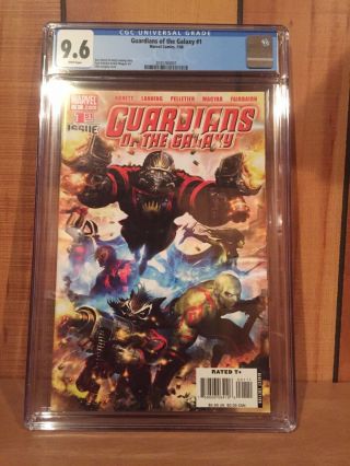 Guardians Of The Galaxy 1 2008 Cgc 9.  6 White Pages Clint Langley Cover
