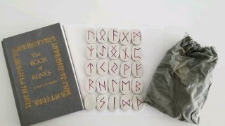 1993 Ralph H Blum Runes Set 10th Anniv Edition The Book Of Runes Bag Rune Stones